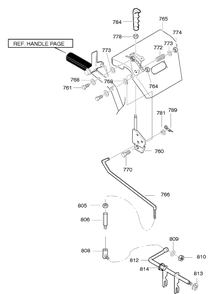 Control Panel Assembly Diagram and Parts List for 629119X31A 2004 Briggs and Stratton Snow Blower